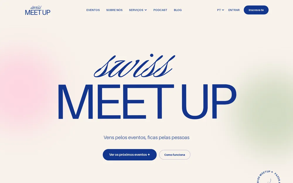 Preview of Swiss Meetup website